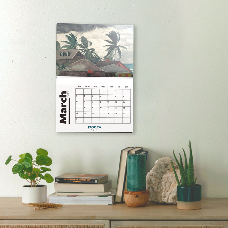 Calendari da parete con foro e punto metallico