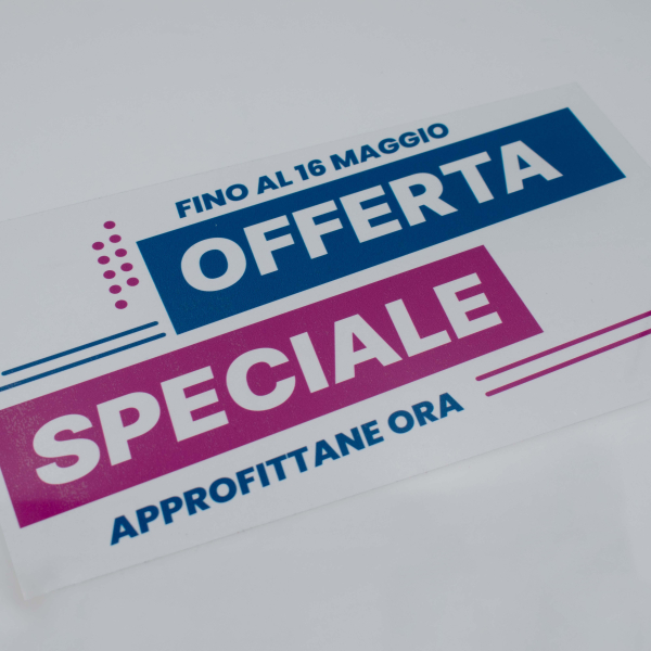 Vetrofania adesiva trasparente